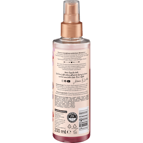 Hitzeschutzspray Glanz & Glätte LANGHAARMÄDCHEN