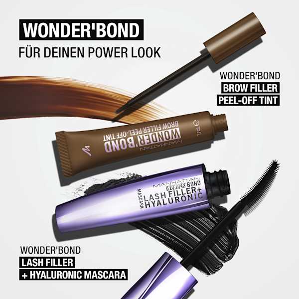 Peel-Off Augenbrauenfarbe Wonder ´Bond Brow Filler Peel-Off Tint 003 Dark Brown MANHATTAN Cosmetics