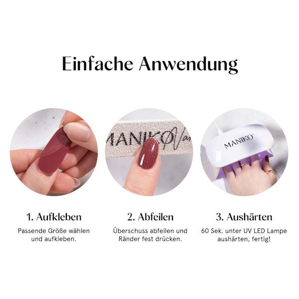 UV Gel Nagelfolien Mulled Wine Maniko