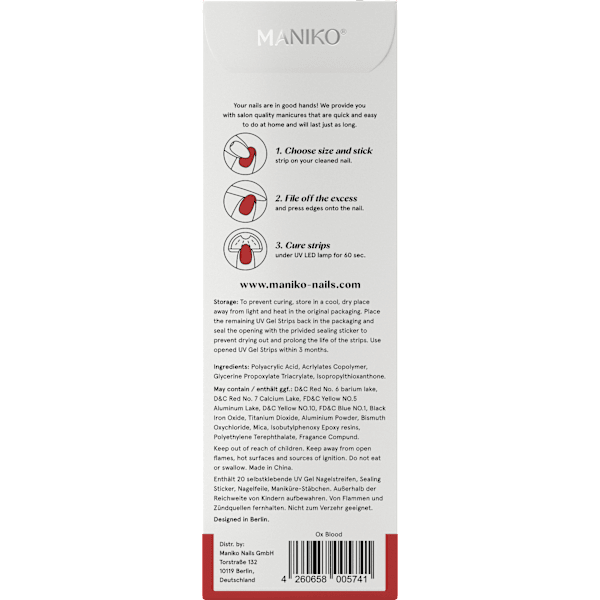 UV Gel Nagelfolien Ox Blood Maniko