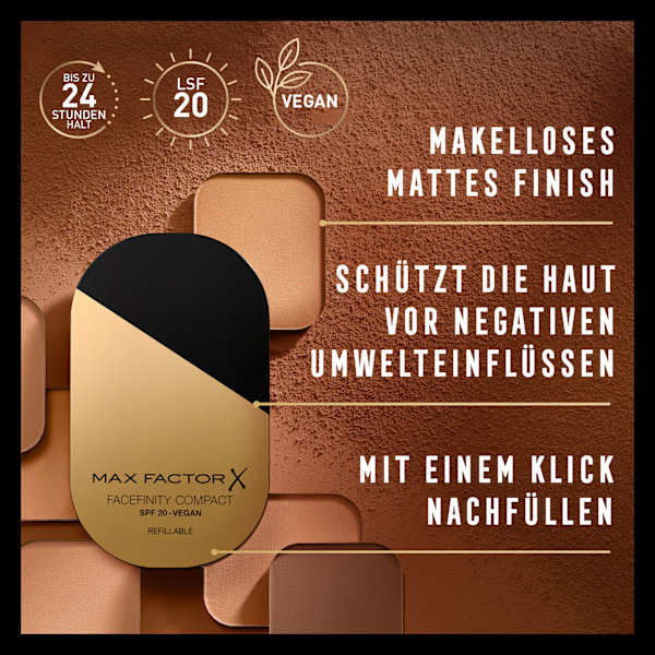 Foundation Facefinity Compact LSF 20, 001 Porcelain nachfüllbar MAX FACTOR