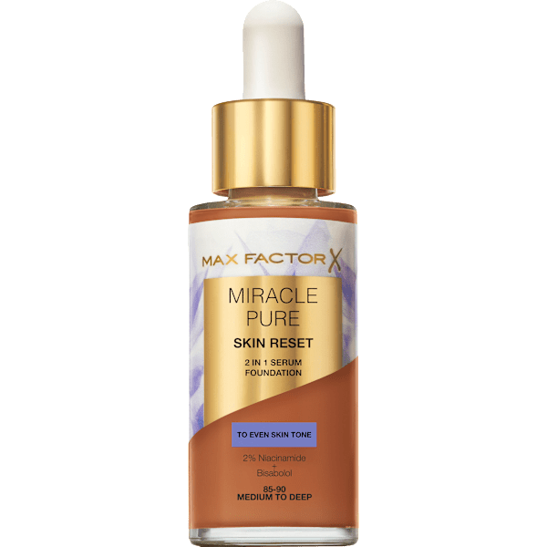 Foundation Miracle Pure Skin Reset 85-90 medium to deep MAX FACTOR