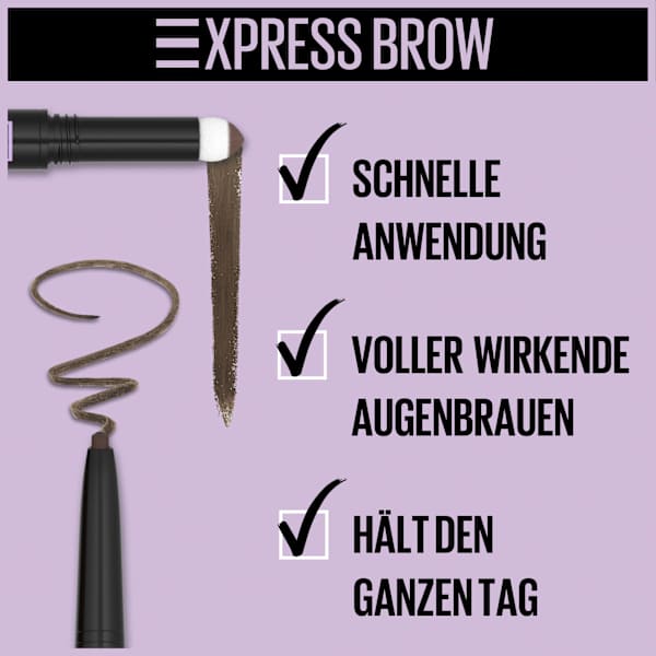Augenbrauenstift Express Brow Satin Duo 04 Dark Brown MAYBELLINE NEW YORK