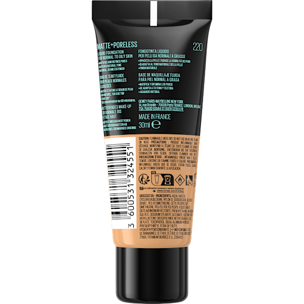 Foundation Fit Me Matte & Poreless 220 Natural Beige MAYBELLINE NEW YORK