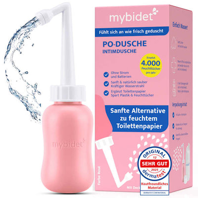 mybidet Butt and intimate shower Rosé, incl. travel bag and lid, 1 piece