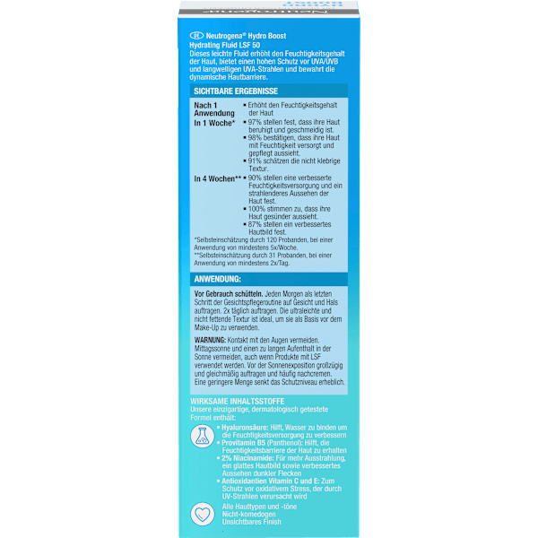 Fluid Hydro Boost Hydrating LSF 50 Neutrogena