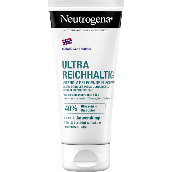 Fußcreme mit 40% Glycerin, ultra reichhaltig trockene Haut Neutrogena