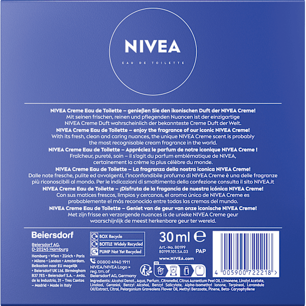 Creme Eau de Toilette NIVEA
