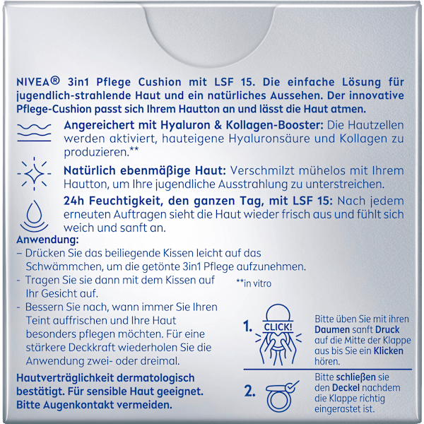 Gesichtsfluid getönt 3in1 Hyaluron Cellular Filler (Dunkel) LSF 15 NIVEA