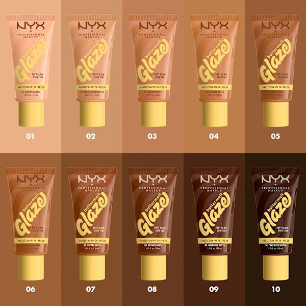 Foundation Buttermelt Glaze mit LSF 30, 01 Whipped Butta NYX PROFESSIONAL MAKEUP