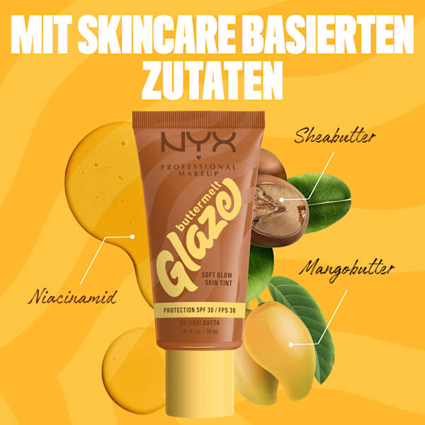 Foundation Buttermelt Glaze mit LSF 30, 05 Chai Butta NYX PROFESSIONAL MAKEUP