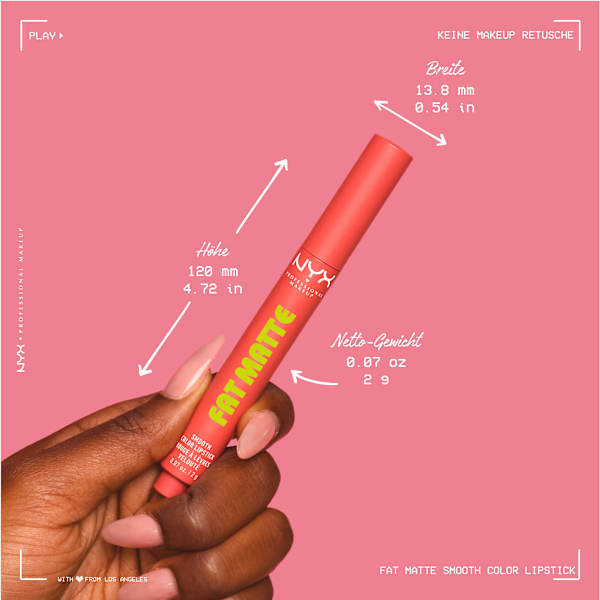 Lippenstift Fat Matte Smooth 03 Coral Cuddlin NYX PROFESSIONAL MAKEUP