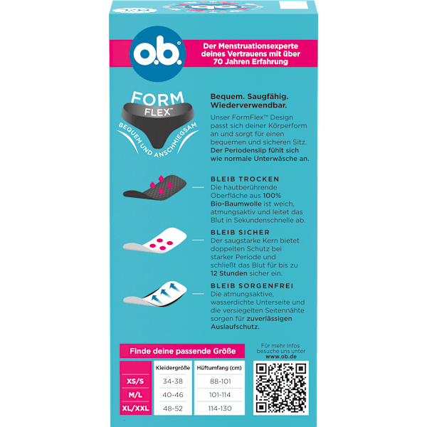Periodenunterwäsche Slip schwarz Gr. M/L o.b.