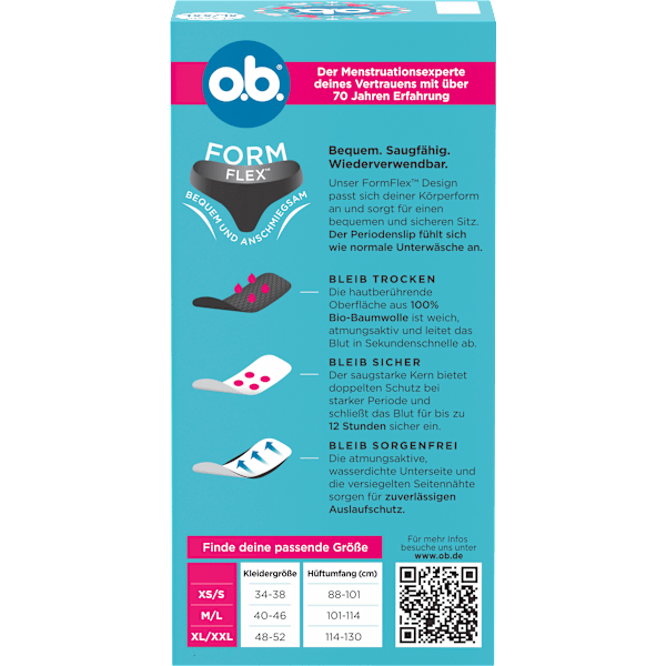 Periodenunterwäsche Slip schwarz Gr. XL/XXL o.b.