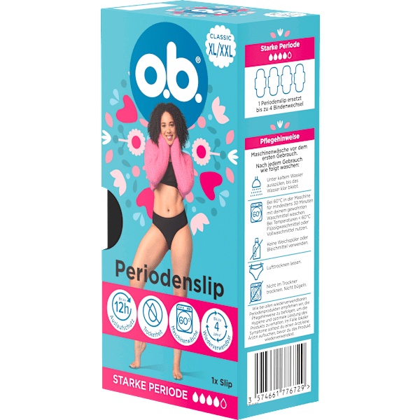 Periodenunterwäsche Slip schwarz Gr. XL/XXL o.b.