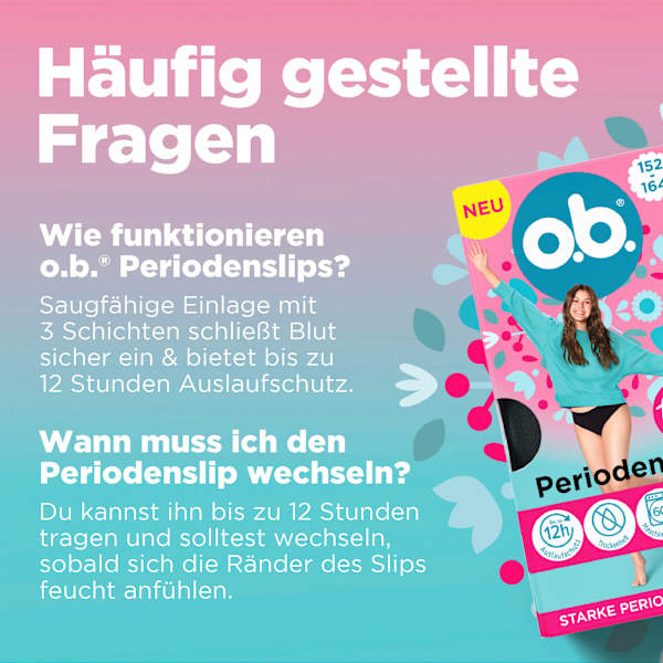 Periodenunterwäsche Slip Teens Gr. 152-164 o.b.