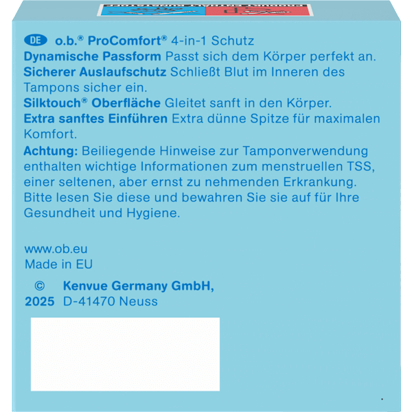 Tampons ProComfort Normal, Reisegröße o.b.