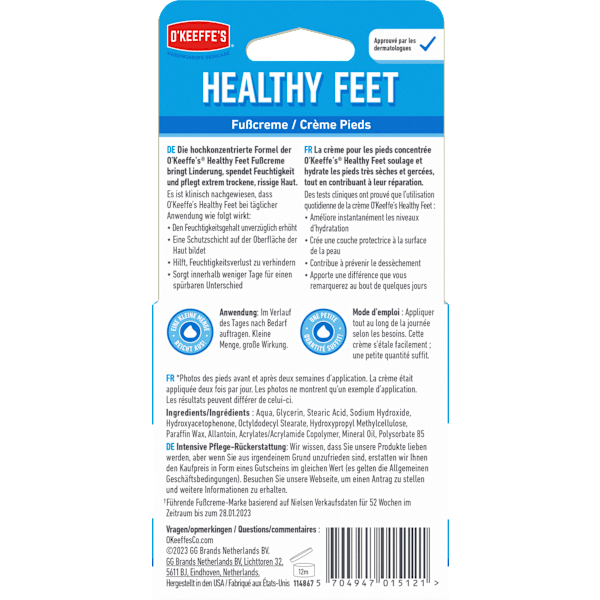 Fußcreme intensive Pflege, healthy feet O'Keeffe's