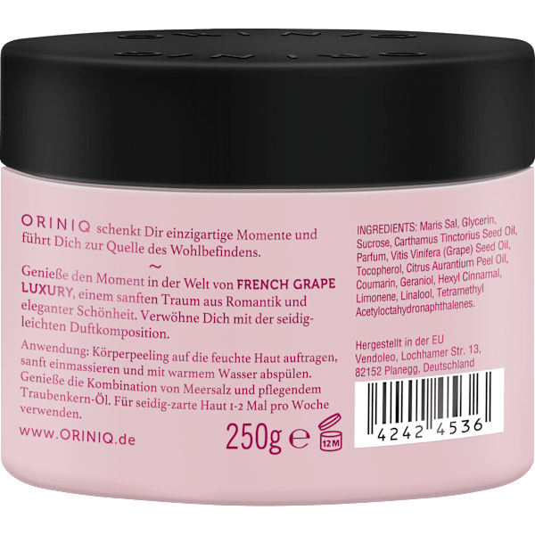 Körperpeeling Creme-Öl-Peeling French Grape Luxury ORINIQ