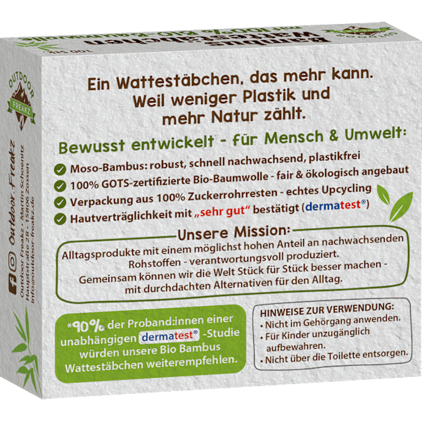 Wattestäbchen Bambus Outdoor Freakz
