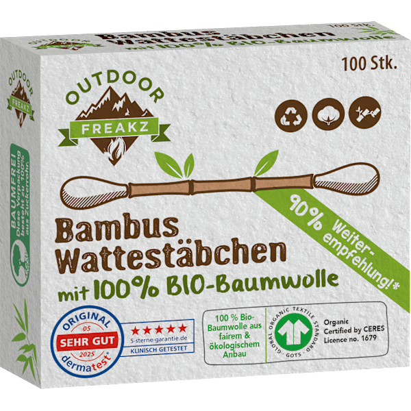 Wattestäbchen Bambus Outdoor Freakz