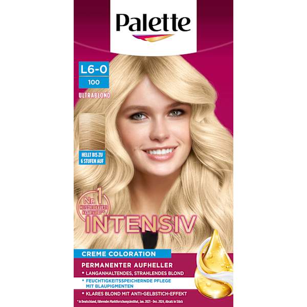 Haare Aufheller L6-0/100 Ultrablond Palette Intensive Color Creme