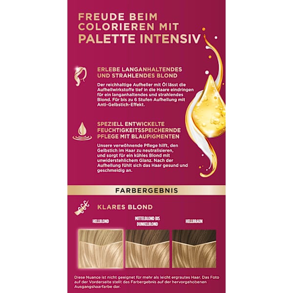 Haare Aufheller L6-0/100 Ultrablond Palette Intensive Color Creme