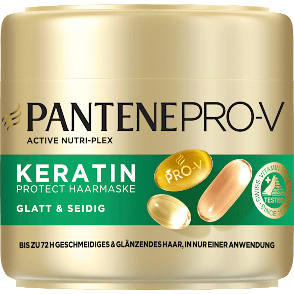 Haarmaske Keratin Protect, Glatt & Seidig PANTENE PRO-V