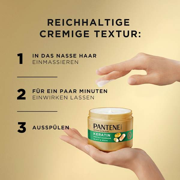 Haarmaske Keratin Protect, Glatt & Seidig PANTENE PRO-V