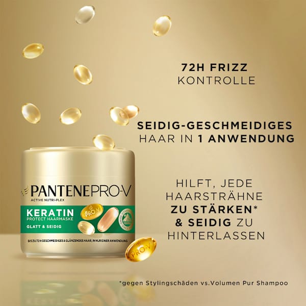 Haarmaske Keratin Protect, Glatt & Seidig PANTENE PRO-V