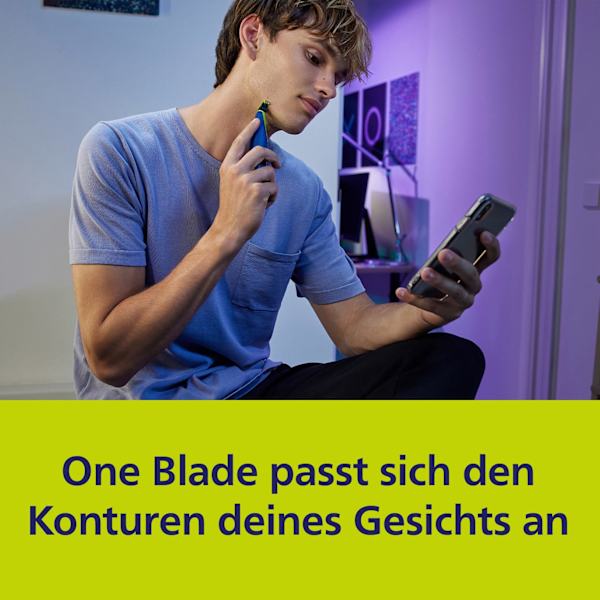 Elektrischer Rasierer, OneBlade Face First Shave QP1324/20 PHILIPS OneBlade