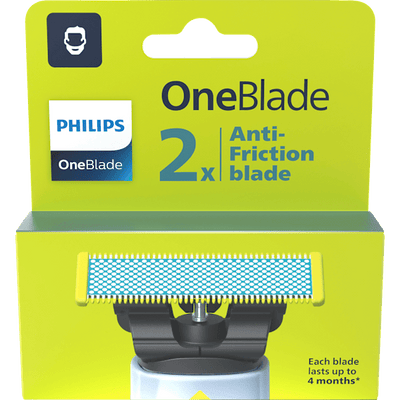 PHILIPS OneBlade Razor blade, OneBlade Anti-Friction QP225/50, 2 pcs