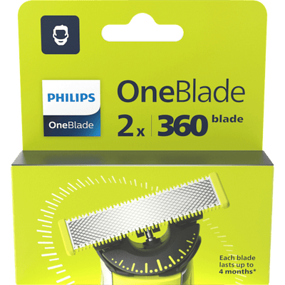 PHILIPS OneBlade Razor blades, OneBlade 360 QP420/50, 2 pcs