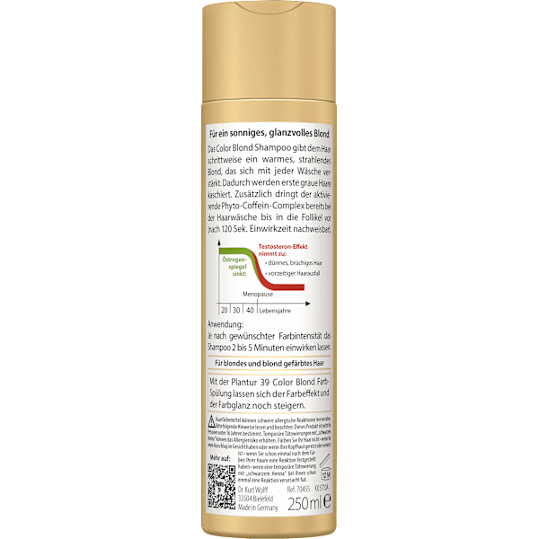 Shampoo Color Blond Phyto-Coffein Plantur 39