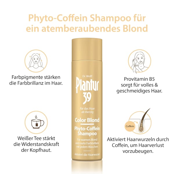 Shampoo Color Blond Phyto-Coffein Plantur 39
