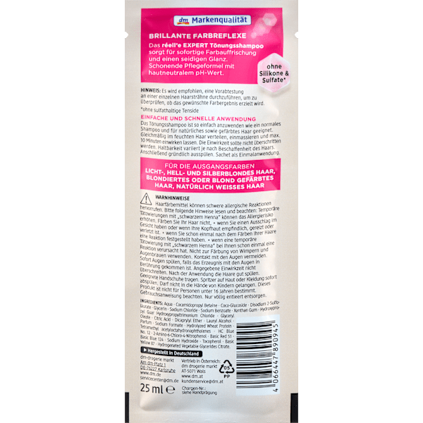 Tönungsshampoo 10.81 Silberblond réell‘e EXPERT