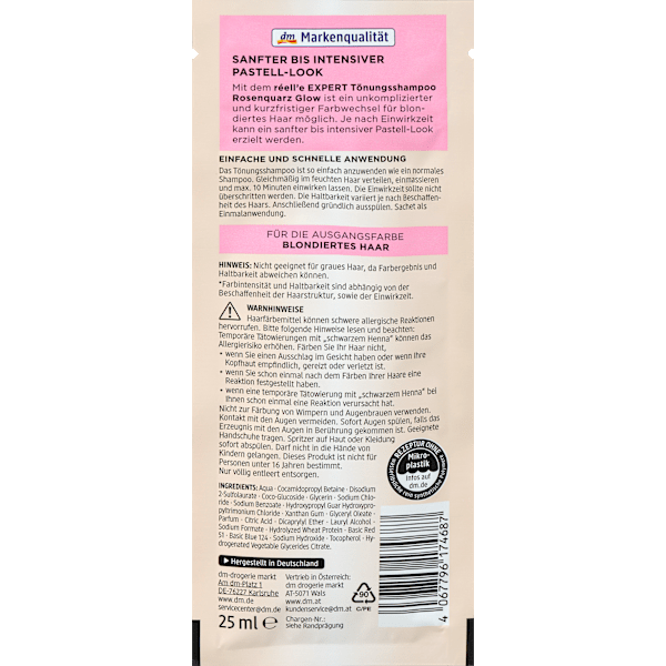 Tönungsshampoo Rosenquarz Glow réell‘e EXPERT