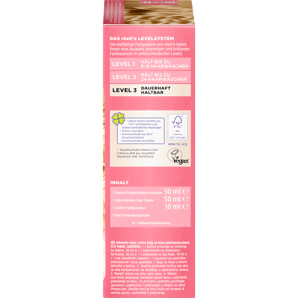Haarfarbe 11.0 Platinblond réell‘e