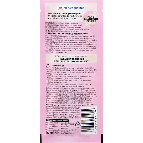 Tönungsshampoo 10.11 Silbergrau réell‘e