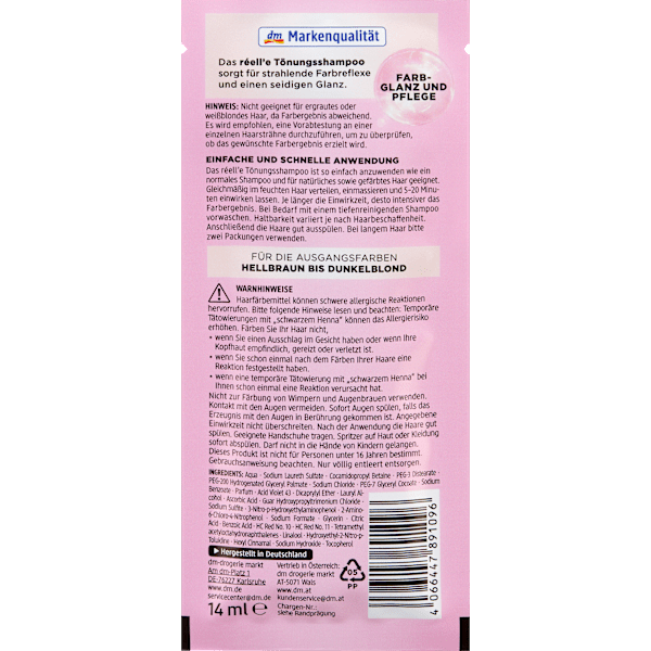 Tönungsshampoo 6.7 Schokobraun réell‘e