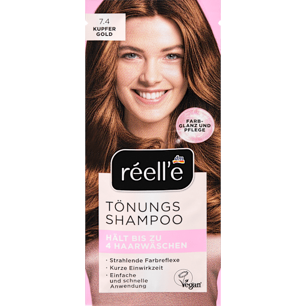 Tönungsshampoo 7.4 Kupfergold réell‘e