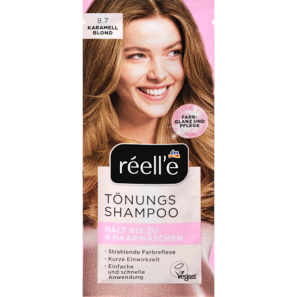 Tönungsshampoo 8.7 Karamellblond réell‘e