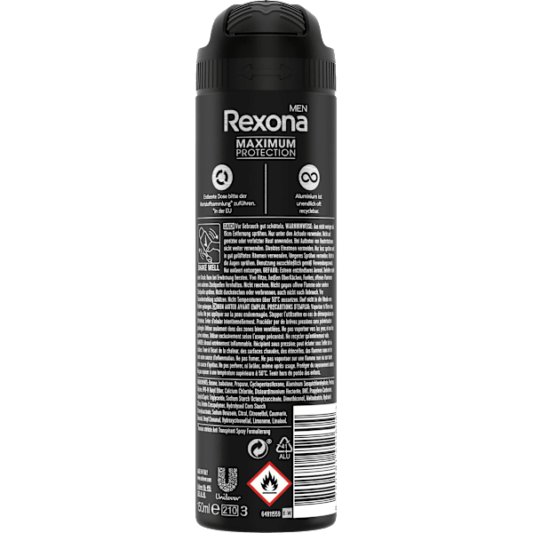 Antitranspirant Deospray Maximum Protection Cobalt Dry Rexona men