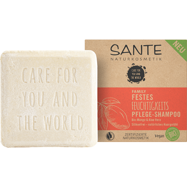 Festes Shampoo Feuchtigkeit Bio-Mango & Aloe Vera Santé naturally.
