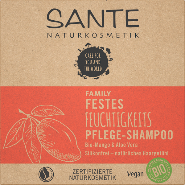 Festes Shampoo Feuchtigkeit Bio-Mango & Aloe Vera Santé naturally.