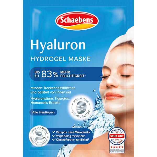 Gesichtsmaske Hyaluron Hydrogel Schaebens