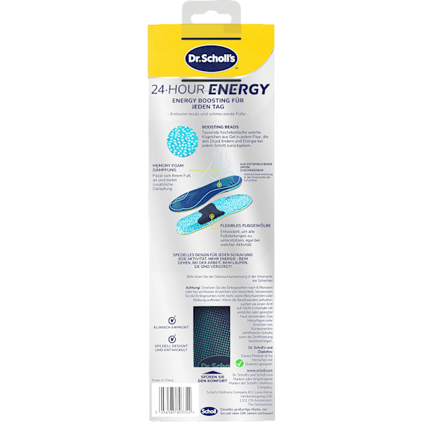 Einlegesohlen 24 hour energy Gr. 40 - 47,5 (1 Paar) Scholl
