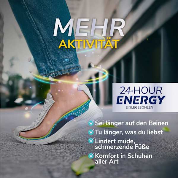 Einlegesohlen 24 hour energy Gr. 40 - 47,5 (1 Paar) Scholl