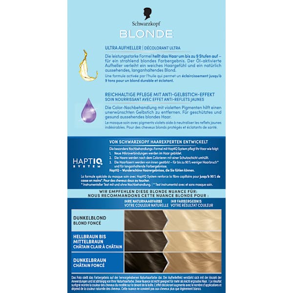 Haare Aufheller Ultra L1++ Schwarzkopf Blonde