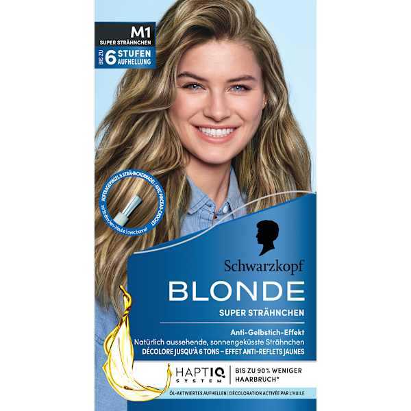 Strähnchen Set M1 Schwarzkopf Blonde